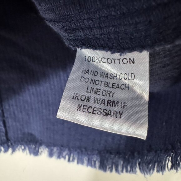 Mittoshop Women’s Size Small Solid Blue Corduroy Fringe Hem Casual Mini Skirt - Picture 7 of 8